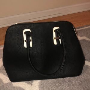 Black and white purse